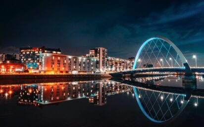 Glasgow at night